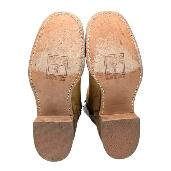 Frye Vintage Campus Boots Banana Yellow Leather Women’s Size 7.5 - Picture 7 of 8